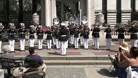 Quantico Marine Band performs at Bryant Park in New York during Fleet Week