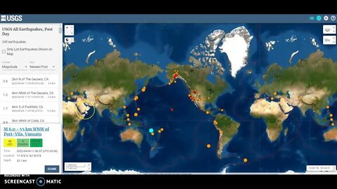 6.0 Magnitude Earthquake Hits Near Vanuatu April 4th 2022!