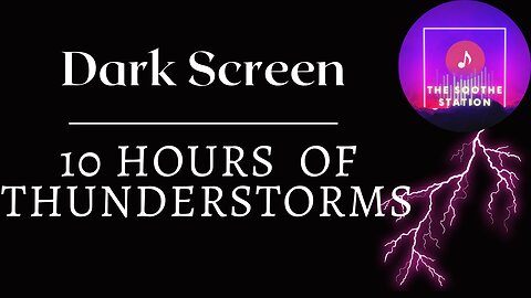 10 Hours of Thunder Storms | Rain Sounds | Black Screen| Sleep Sounds | Black Screen