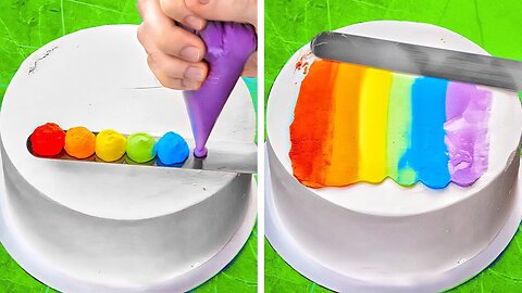 Satisfying Rainbow Dessert and Cake Hacks 🌈🍰 Easy Cake Recipes and Decoration Tips