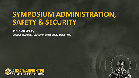 AUSA Warfighter Summit & Exposition: Introduction