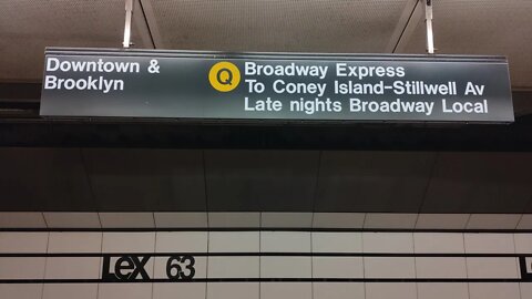 Lexington Avenue and East 63rd Street subway in New York City 2021.