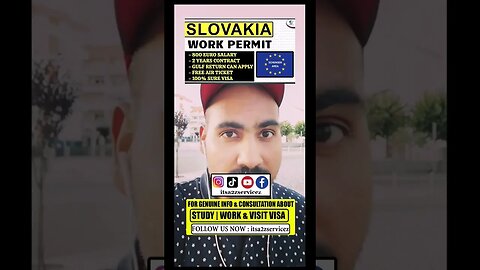 Slovakia WORK PERMIT 2023 Slovakia work visa 2023 #a2zservicez #slovakiaworkpermit #shorts #a2zservi