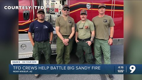 TFD crew helps battle Big Sandy Fire