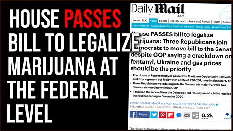 House Passes Bill To DECRIMINALIZE Marijuana At The Federal Level