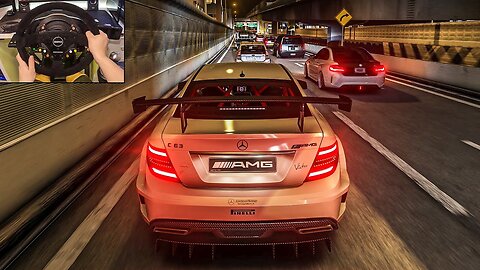 Mercedes C63 AMG & BMW M2 Gunshot Tuned Convoy - Assetto Corsa | Thrustmaster T300 RS