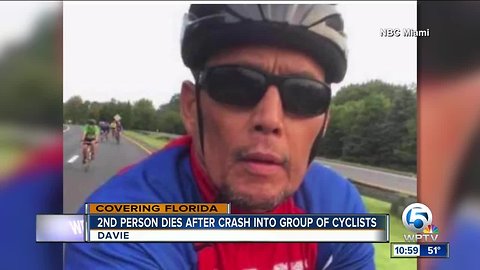 2nd person dies in group of bicyclists hit by car in Broward County