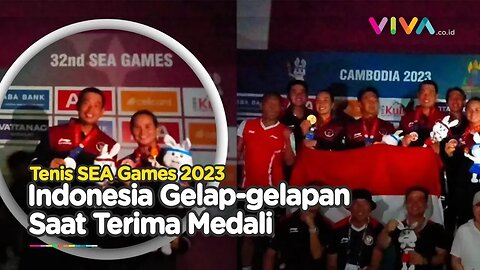 MIRIS! Indonesia Raya Berkumandang dalam Gelap Saat Penyerahan Medali SEA Games 2023