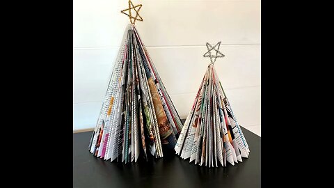 Recycled Magazine Christmas Tree #shorts