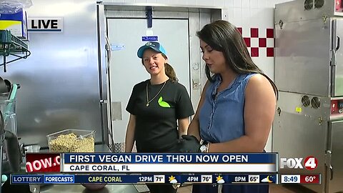 In the kitchen of Cape Coral's first vegan drive thru restaurant