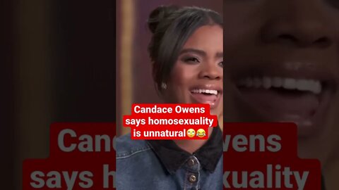 Candace Owens says homosexuality is unnatural 😂🙄 | #shorts