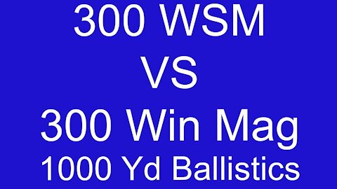 300 WSM vs 300 Win Mag 1000 Yard Ballistic comparison