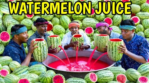 Watermelon juice || Farm Fresh Fruit juice Making || Watermelon Carft || Watermelon Experiment