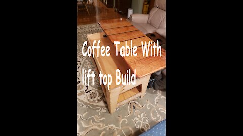 Coffee Table Build with cherry and walnut lift top