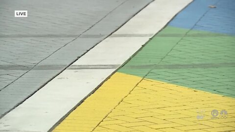 Pride crosswalk that was vandalized in Delray Beach protected under new Florida law