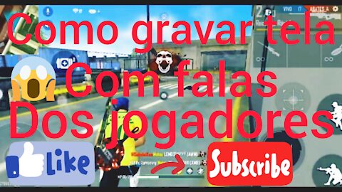 Como gravar tela com a call do free fire Up👍👇