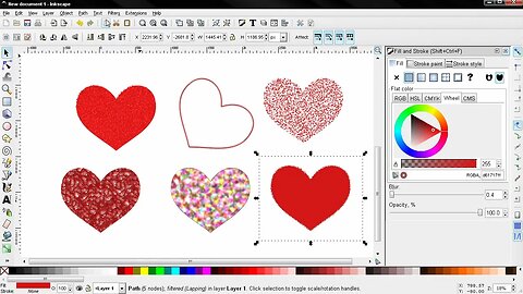 Create Hearts - Inkscape Tutorial