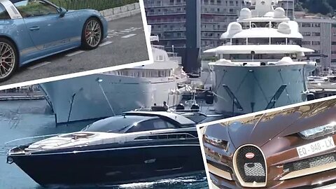 €6 m Riva 88 Domino Super or €2 Chiron or 991 Cab, Targa or Turbo S? 🤔 Leaving Port Hercule [4k]