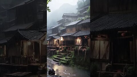 深度睡眠：山寨雷声大雨声助眠睡觉的好处改善睡眠质量，增强身体免疫力BGM#shortsvideo #sleepmusic #sleep #rainsounds #rain #shorts