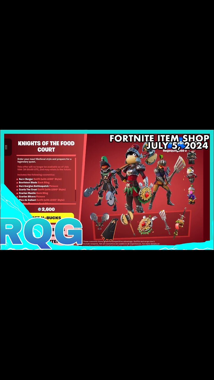KNIGHTS OF THE FOOD COURT ARE BACK! FORTNITE ITEM SHOP (July 5, 2024)