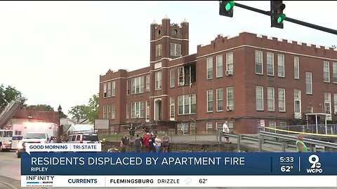 Dozens displaced after apartment fire