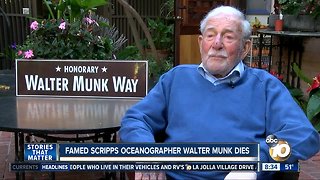 Famed scripps oceanographer Walter Munk dies