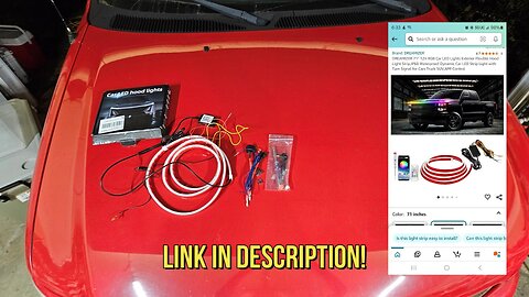 Amazon Dreamizer Under Hood LED Light Strip Install and Demo