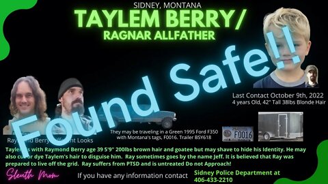 Taylem Berry Found Safe, Father Arrested! #BreakingNews