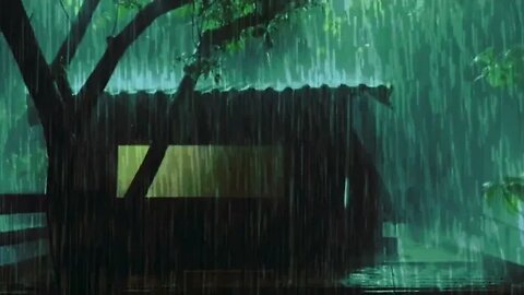 Downpour - fall asleep with relaxing , calm and heavy rain sound