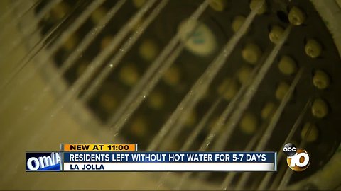 La Jolla residents left without hot water for days