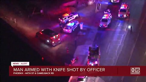 Man armed with knife shot by Phoenix police sergeant