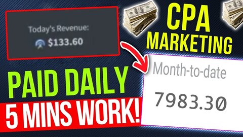 Copy Paste To Earn $2.90 EVERY 3 MIN With CPA Marketing (For Beginners 2022) + NO Investment needed