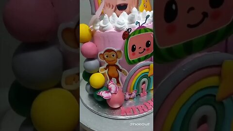 Cocomelon cake| fondant balls rainbow 🌈 cake #shortsvideo #viral #cakedesign