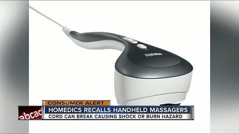 Homedics recalls massagers due to electric shock, burn hazards