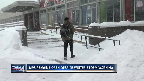 MPS explains why it remained open after winter storm