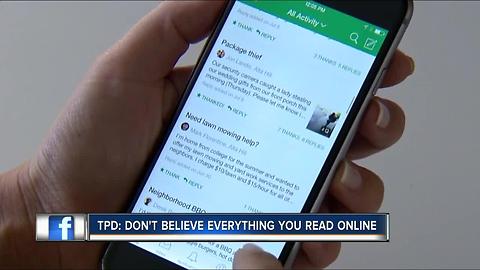 TPD: Don't believe everything you read online