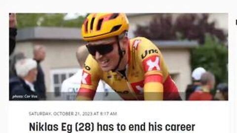 Pro cyclist Niklas Eg(28) forced to retire due to a heart issues - Denmark (Oct'23)