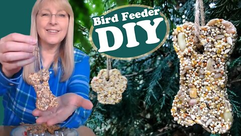 DIY Dog Bone Birdseed Ornaments - Homemade Birdfeeders