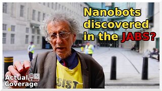 Piers Corbyn protests at the BBC over the discovery of nanobots in the Covid-19 injections