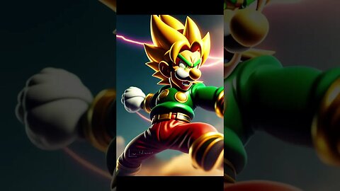 Super Saiyan Luigi AI Portrait #shorts