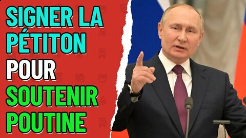 Pétition pour soutenir Poutine et la Russie #kiev #ukraine #otan #guerre #macron #france