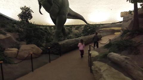 "Kids Scared By A T-Rex"