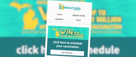 'MI Shot to Win' vaccine sweepstakes