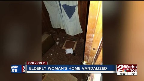 Elderly woman's home vandalized