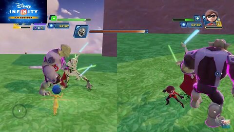 Disney Infinity 3.0 Joy & General Grievous vs Mrs incredible & Green Goblin