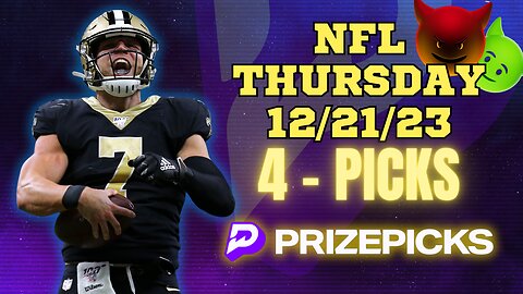 PRIZEPICKS | BEST PICKS WEEK 16 #NFL THURSDAY | 12/21/23 | PROP BETS | #BESTBETS | #FOOTBALL | TODAY