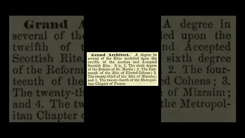 Grand Architect: Encyclopedia of Freemasonry By Albert G. Mackey