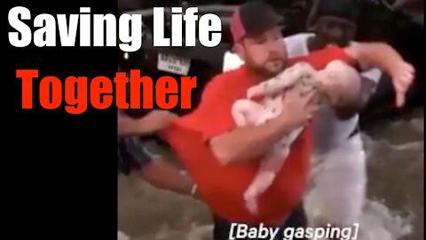 Risking Life + Rescuing Baby from Overturned Car it's Black + White There IS HOPE