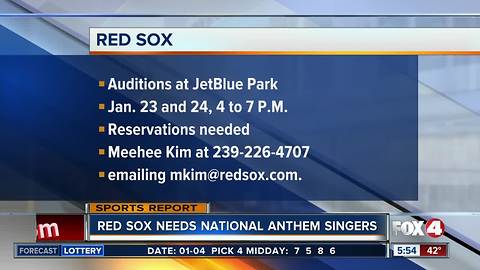 Red Sox seeking singers for Spring Training National Anthem