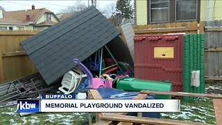 Memorial playground vandalized in Buffalo, how you can help them rebuild